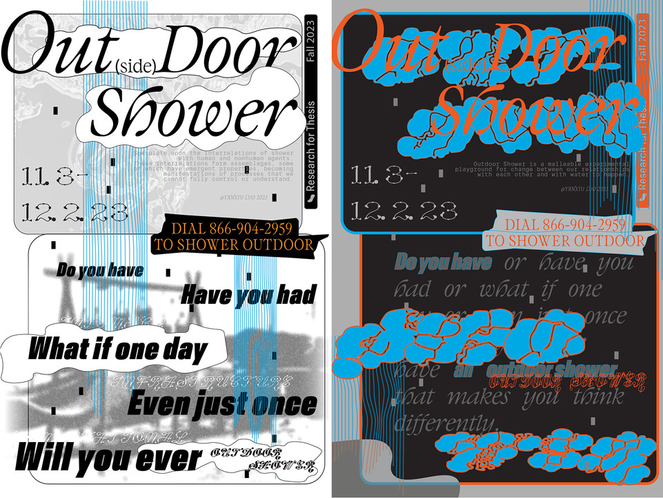 Posters advertsing for the Shower Hotline