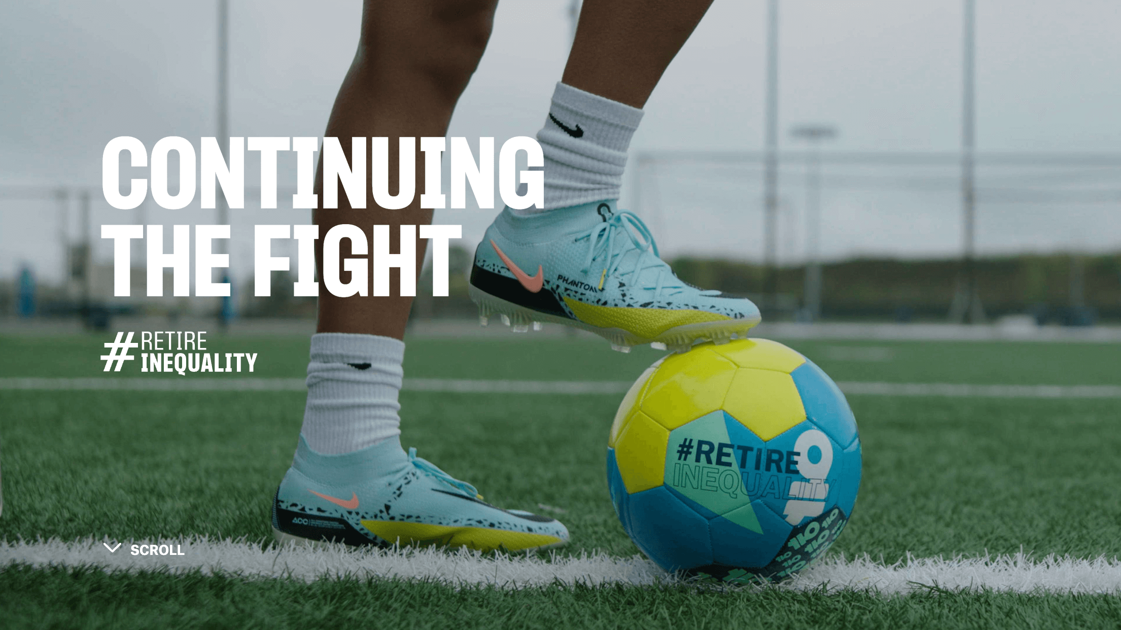 Soccer ball design for TIAA's retire inequality campaign